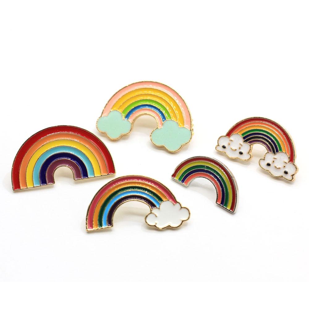 Custom Gradient Enamel Pins Rainbow Brooch for Lapel Badge Bag Jewelry Gift for Friend