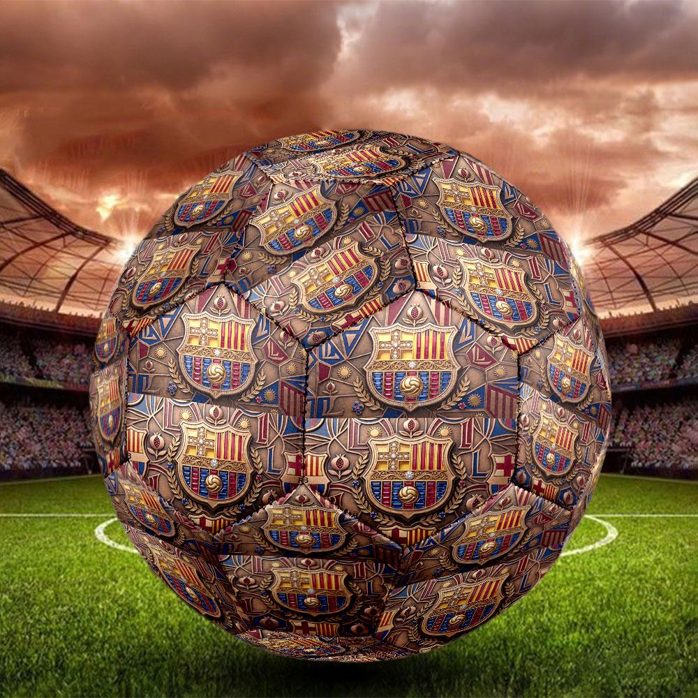 BOLA DE FUTEBOL Barcelona Estampa Tamanho 5 Bola de Futebol, Bola de Futebol Standard para Jogo Esportivo e Treino de Equipe, Presente Ideal para Fãs de Futebol