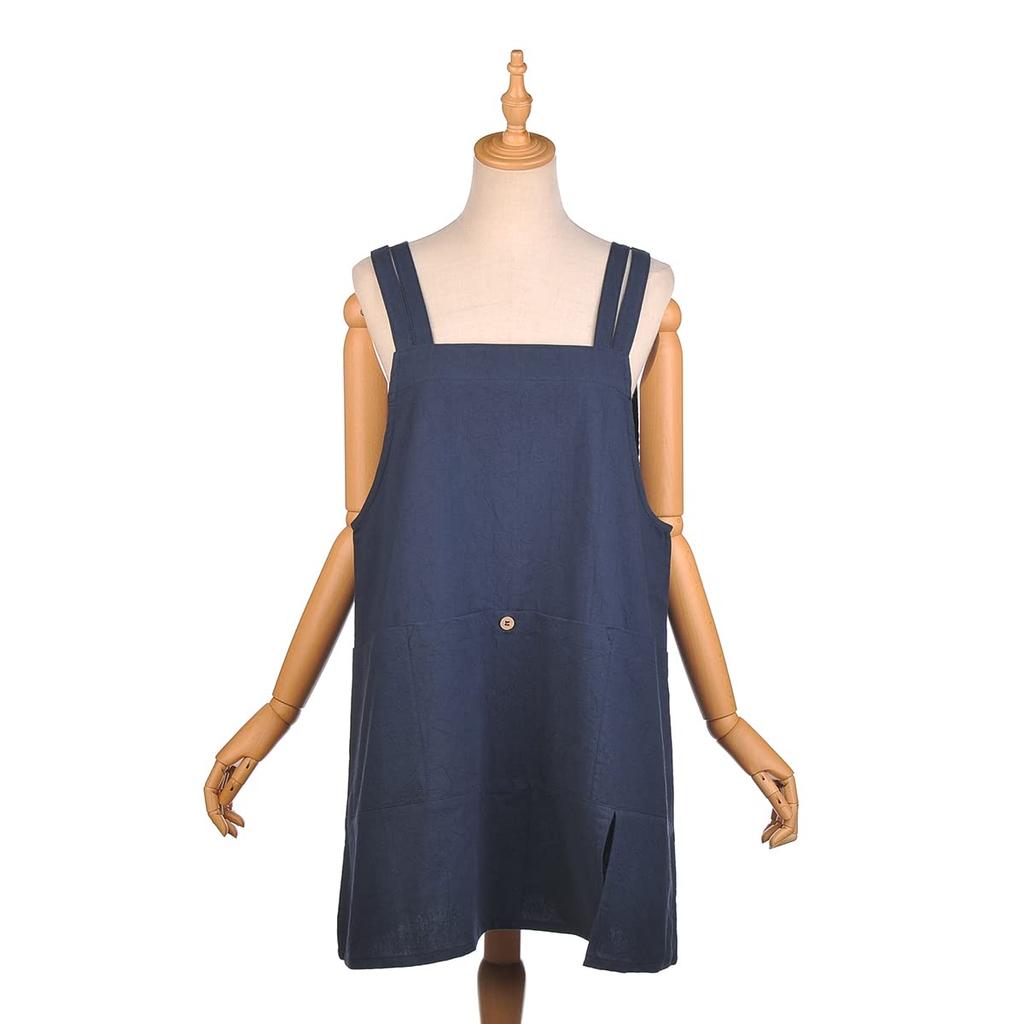 Sewing Washer Navy Free Size [Kusuguru Japan] Apron, Apron, K105-15, Blue,