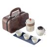 Premium Dehua Weißporzellan Guochao Tinte Set Outdoor Camping Geschäftsreise Teeset Business Gruppenkauf bedrucktes Logo