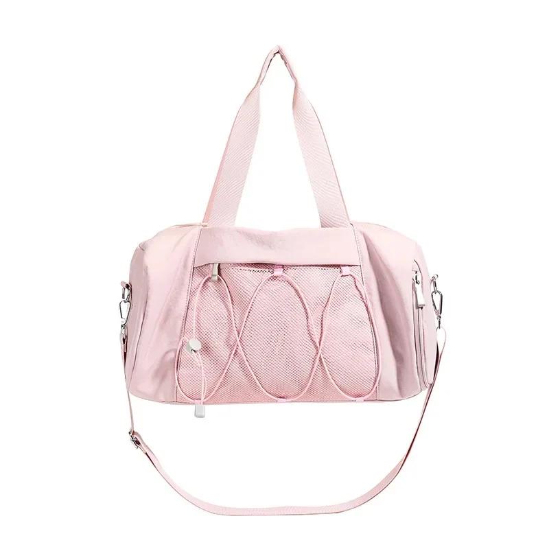 

New Fashionable Travel Bag Unisex Lightweight Commuter Hand Luggage Sports Fitness Shoulder Crossbody Bag for Air Travel розовый