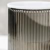 Self Watering Plant Pot Clear with Wick Ropes Plastic Flower Pot Water Reservoir Vertical Stripes Design