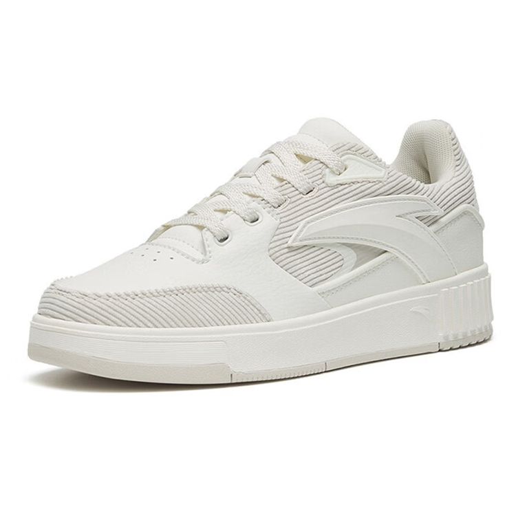 Anta 982 Trendy Thick Sole Casual Low Top Sneakers Women sneakers White Gray 122248066-1