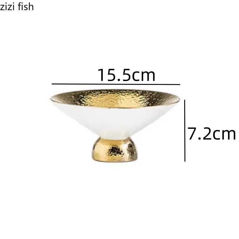 High Footed Ceramic Bowl Sashimi Plate Dessert Plate Soup Bowl Fruit Dish Salad Bowls Dim Sum Dish Dining Plate Snack Bowls Tray