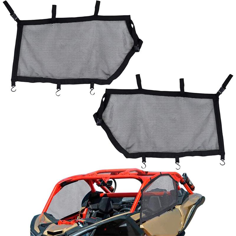 UTV Right & Left Window Net For Can-Am Maverick X3 2017-2021 Window Shade Shield Roll Cage Mesh Net Door Scratch Prevention