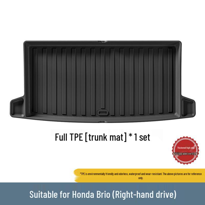 Honda Brio RHD Trunk & Backrest Mat Set - TPE Material Black