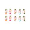 Cute Cartoon Frog Nail Art Tips Kids Girls - Rainbow Design Press-On Nails With Glue Or Gel Adhesive