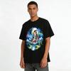 Moonlit Mother And Child Hug Landscape Print Warm Parent-child Top Pure cotton T-shirt
