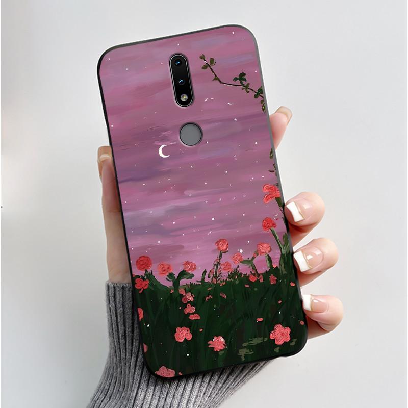 Cute Case For Nokia 4.2/Nokia 3/Nokia 3.1/Nokia3.2 Funda Capa Printing Shell Protective Cover Soft Silicone Cartoon Black Casing