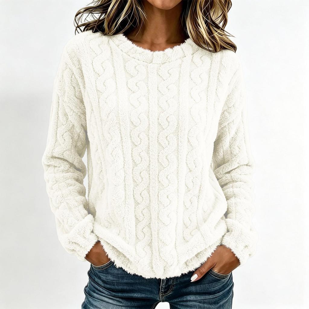 Women's Casual Long Sleeve V-Neck Blouse with Ruffle for Everyday Wear