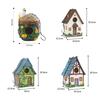 Resin Birdhouse for Outdoors - Hanging Garden Decoration Cabin, Perfect Gift for Bird Lovers & Small Birds