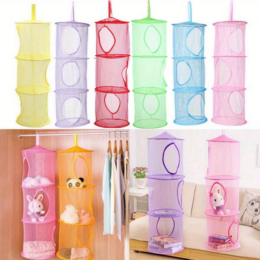 1pc Storage Basket Wall Cabinet Hanging Bag Storage Three-Layer Storage Basket Used for Wardrobe Storage