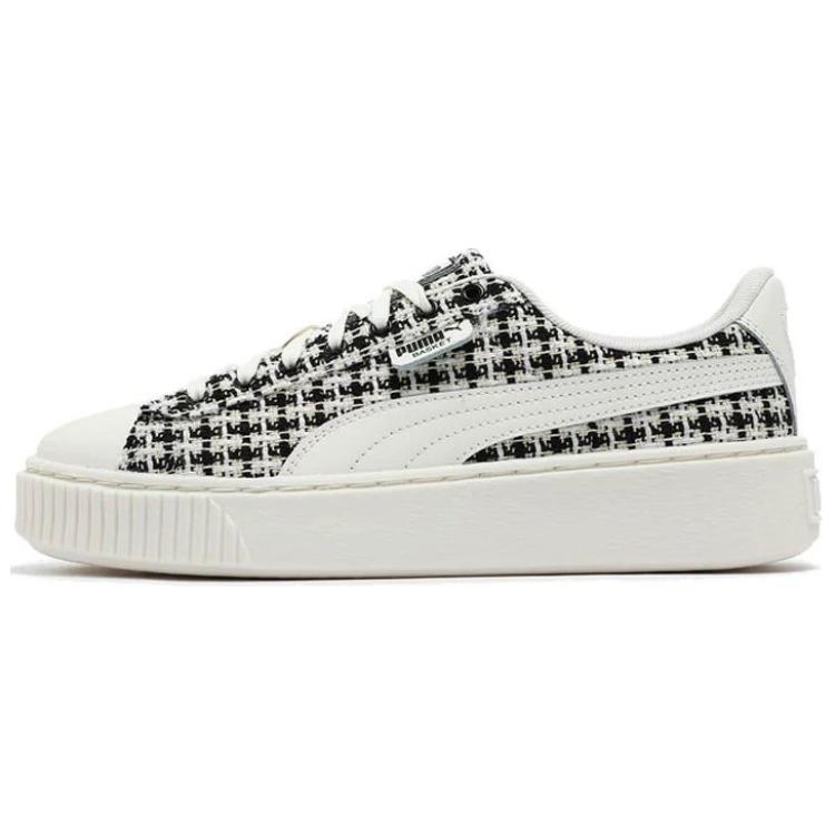 

New PUMA Platform Low Top Skateboard Shoes Women s White Black 400830-01 36