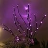 1 PC branch light battery powered 20 LED light strings home DIY decoration, warm white or color without battery