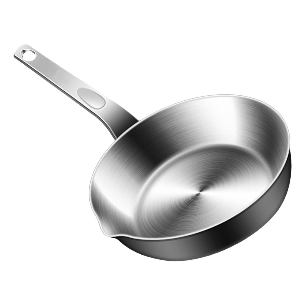 Space Saving Small Stainless Steel Skillets For Butter Melting Miniature Saucepan with Spout Ergonomic Handle Cookware