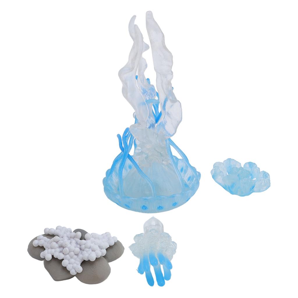 Blue Jellyfish Simulation Animal Model Blue Jellyfish Cycle Model Toy Ornament Children Cognitive Gr