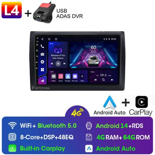 Radio 8GB+128GB 4G Android 13 pentru Fiat Stilo 2002 2003 2004-2010 Player Multimedia stereo pentru masina Carplay Navigatie GPS Auto 2DIN