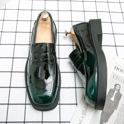 Madingi Nauji Platforminiai Batai Aukščio padidėjimas 3 cm Loafers Vyriški odiniai batai Orui pralaidūs užsegami laisvalaikio batai Rankų darbo vyriški suknelių batai