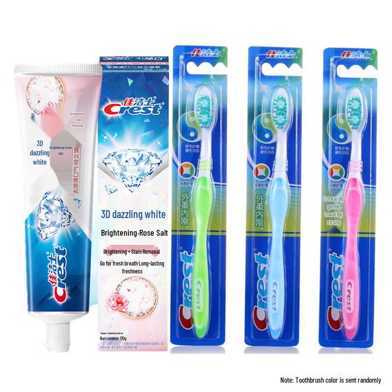 

Crest 3D White Rose Salt Toothpaste & Toothbrush Set