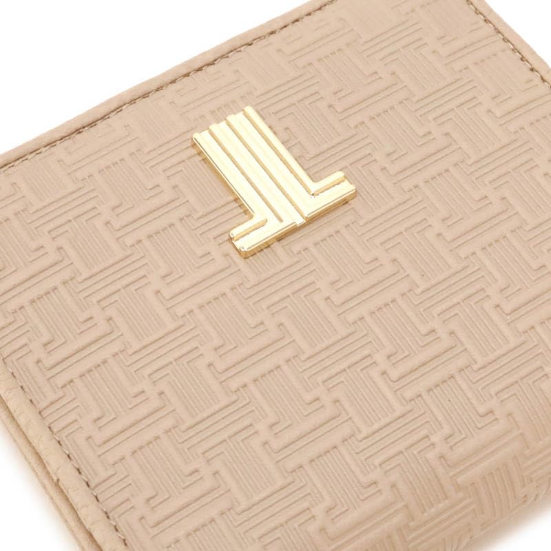 Lanvin Collection Sweet Purse Bi-fold Wallet 65-6350 Greige