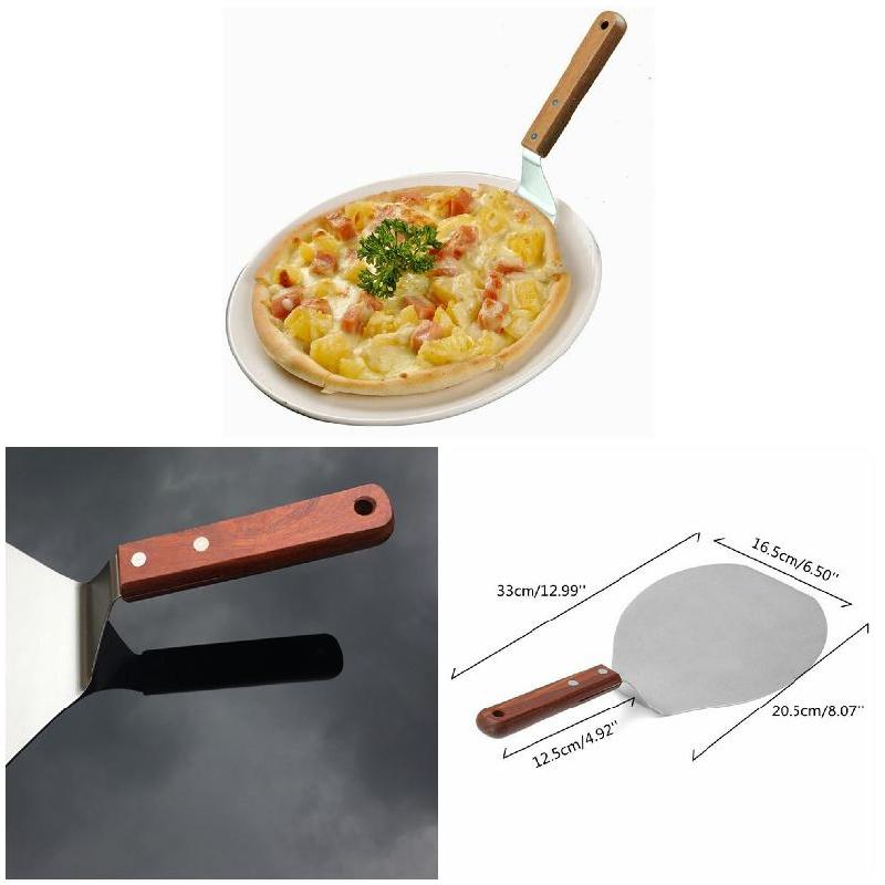 Stainless Steel Pizza Spatula Pie Cake Shovel Pancake Baking Tool For Home Kitchen