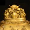 Chinesische Schatztopf-Ornamente aus reinem Kupfer, Fünf-Wege-Gott des Reichtums, Schatztopf Zhaocai, Dekorationen für Zuhause, Wohnzimmer, Büro, Geschäft