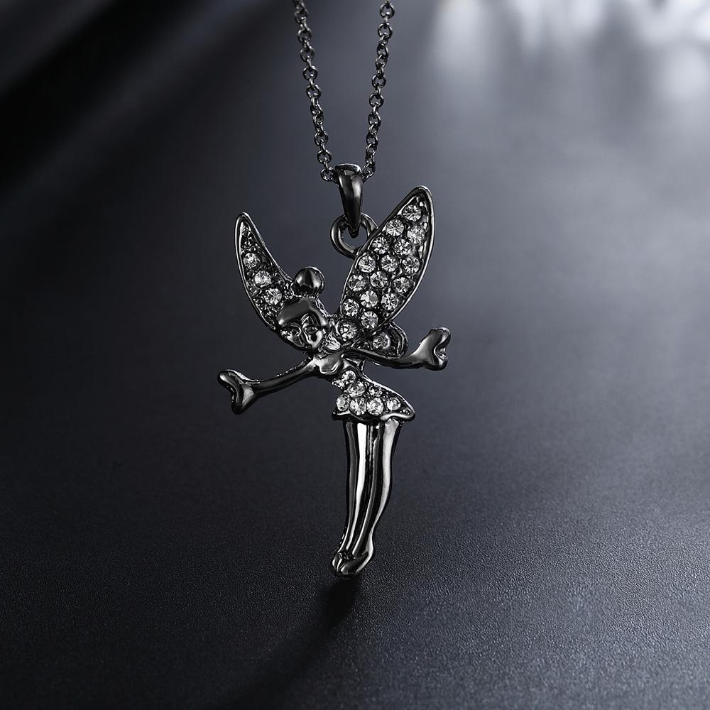 High Quality 18K Gold Beautiful Angel Crystal Pendant Necklaces 18 Inches Fashion Noble Jewelrys Party Wedding Holiday Gifts
