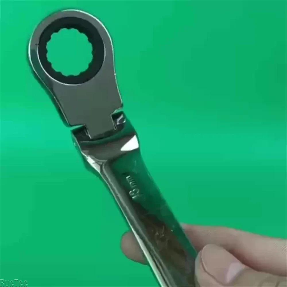 Dual-purpose Adjustable Ratchet Wrench Set Quick Effortless Open-end Socket Box Wrenches Hardware Maintenance Tools for Workers