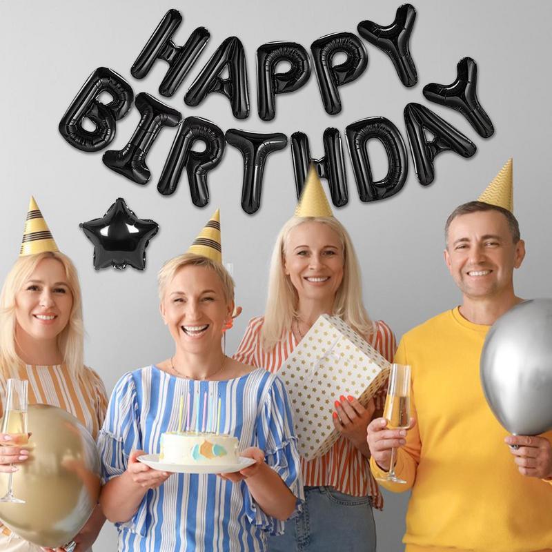 Happy Birthday Balloons Stars Foil Letters Happy Birthday Balloon Foil Letters Party Supplies Inflatable Home Decor For Kids Men