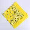 Trifong Bandana Yellow Paisley Adults Handkerchief Stylish 100% Cotton Cashew Pattern Unisex Men's 55cm x 55cm Yellow