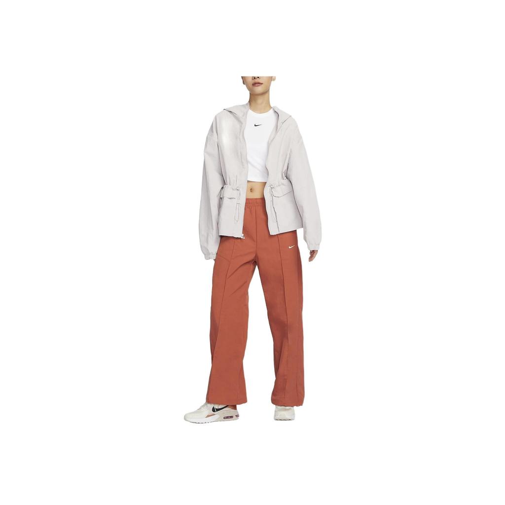 Nike Sportswear Everything Woven Solid Color Elastic Waist Loose Woven Casual Pants Women Bottoms Sunrise-Yellow FQ3589-825
