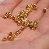 2 Sizes Brass Round Striped Beads 14K Gold Plated Spacer Beads For Neckalce Bracelet Making Supplies Jewelry Making Accessories