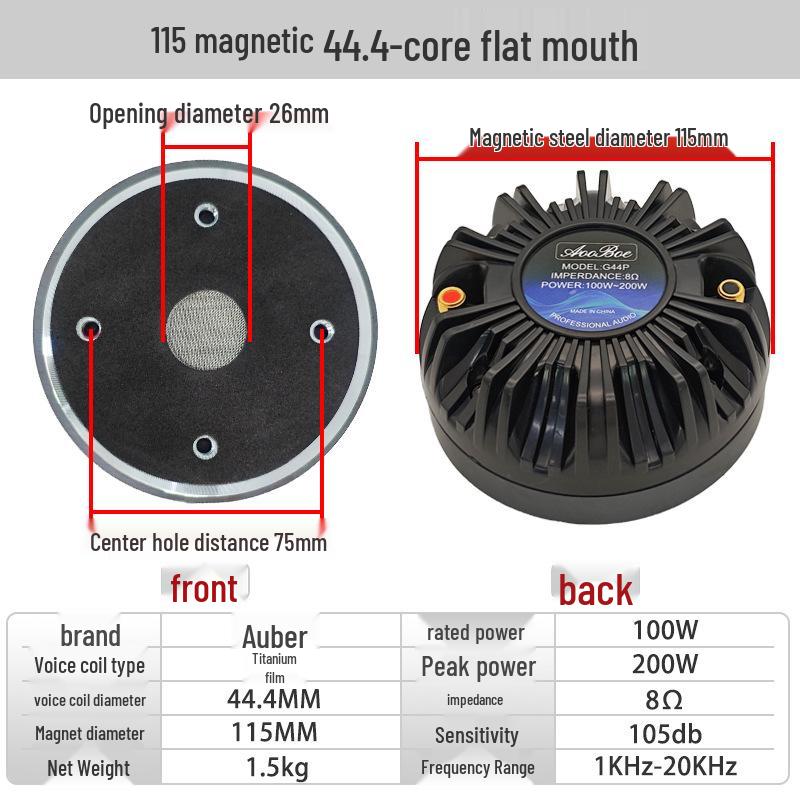 Dual Magnet 3-4" Round Tweeter Bookshelf Speaker, 4-8 Ohm, with Car Card Holder, Ideal for KTV.