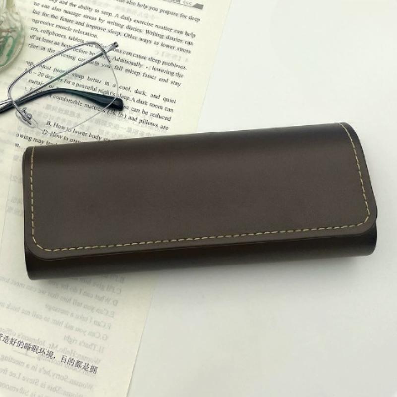 

Винтажный кофейный футляр для очков - Легкий портативный держатель для очков, Идеально подходит для путешествий и повседневного использования, Дорожный аксессуар