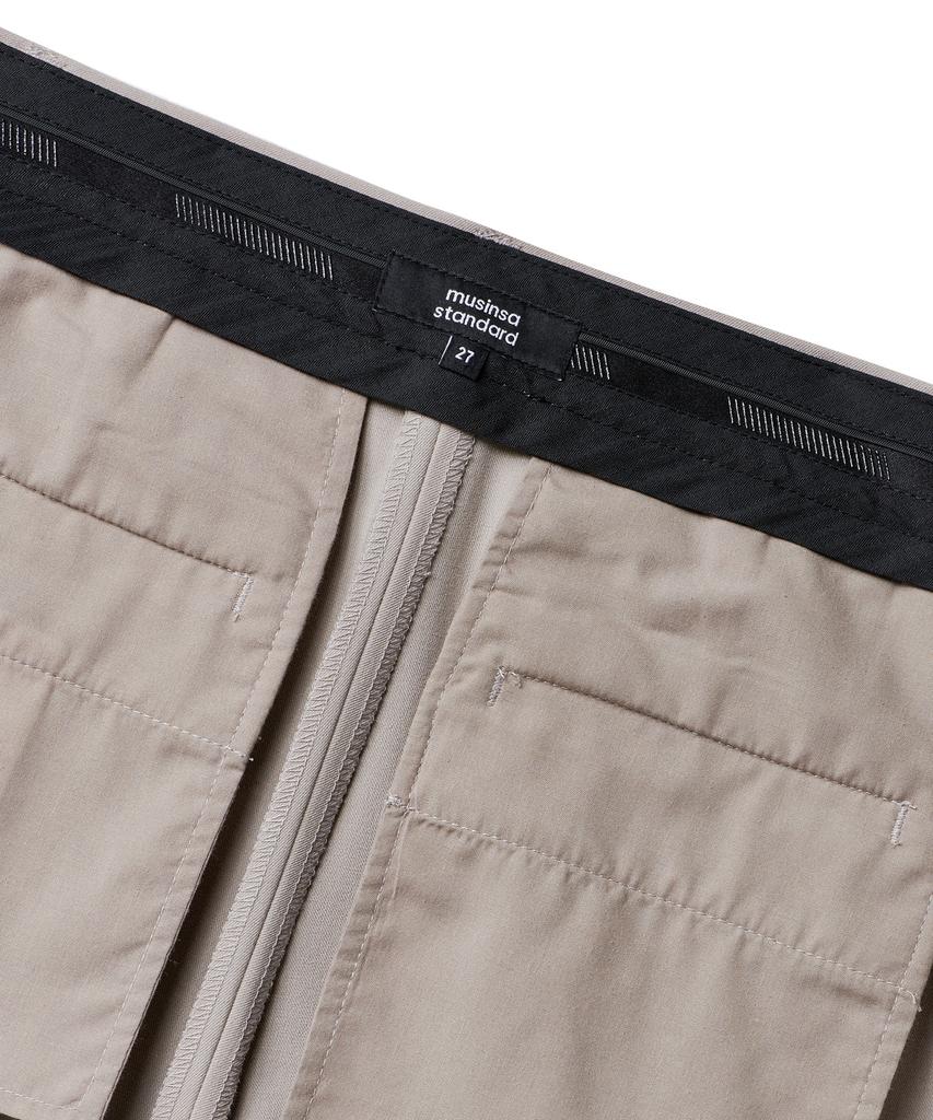 MUSINSA STANDARD WOMAN Women'S Real Wide Belted Slacks [Light Beige]