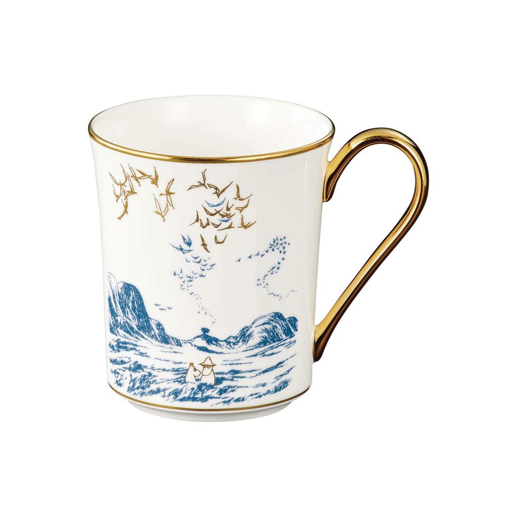 Noritake Mug 395cc Moomin Moominpappa Goes To the Sea 1 Piece White Bone China TG93656/N-091L