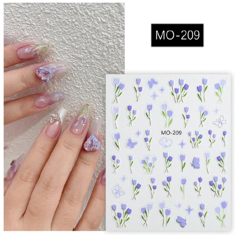 Tulips Stickers Nails Decals Flower Nails Art Stickers DIY Nails Art Decorations