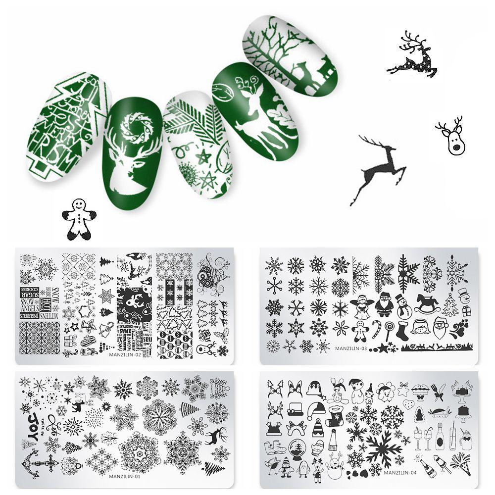 Beauty Gifts Stainless Steel Stamping Plates Nail Art Template Image Stencil Christmas