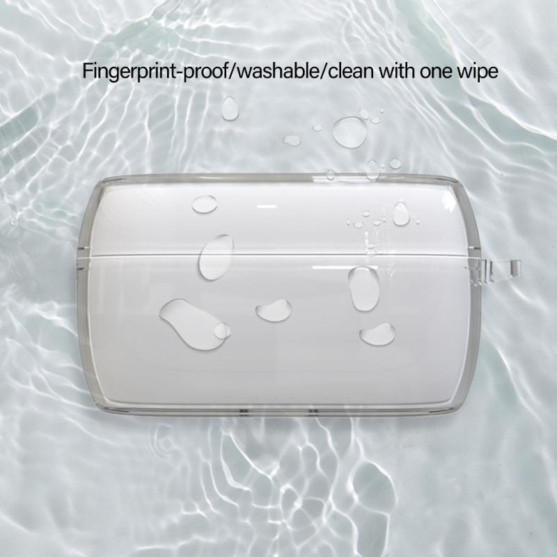 Transparents Earbuds Case Scratch Resistant Silicone Protections Sleeve for 5 with Carabiner Clip