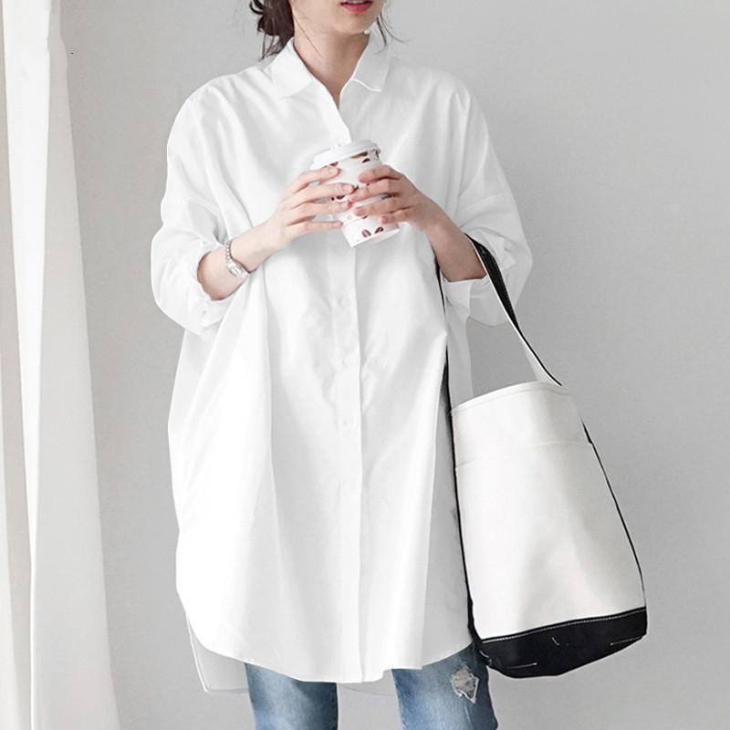 Women's Spring and Autumn Long Sleeve Loose Irregular Shirt Single Row Multi Button Lapel Casual Tops
