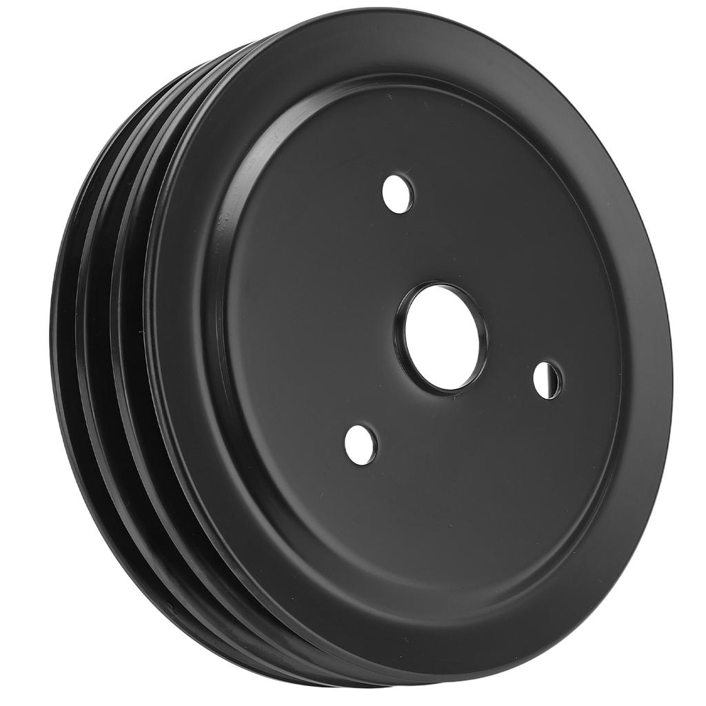 Metal Crankshaft Pulley Short Water Pump Pulley Replacement for Chevy SBC 262 350 400 Engine