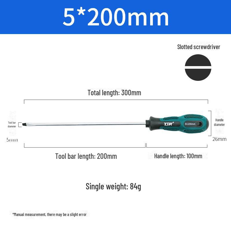 Dual-Purpose Mini Screwdriver Set: Single-use Cross & Flat Head, Magnetic Core, Impact-Resistant