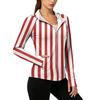 Women's Lightweight Zip Up Hoodie with Hood and Pockets Long Sleeve Striped Sun Protection Jacket for Outdoor Activities
