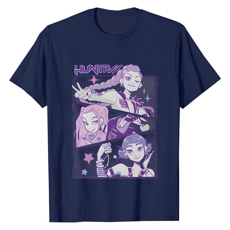 LUXEON Kpop Demon Hunters T Shirt Short SleeveT-shirt Cute Harajuku T Shirt