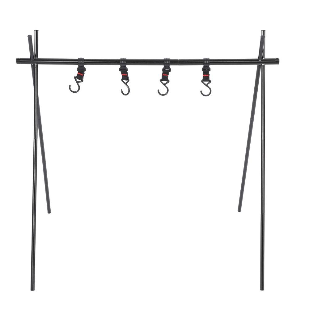 Aluminum Alloy Triangle Storage Tripod Multifunction Cookware Hanger Folding Hanging Rack  Picnic