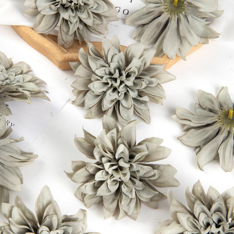 5/10Pcs Fake Plants Artificial Flowers Heads Silk Blooming Roses Wedding Home Room Decor DIY Garland Material Simulation Cheap