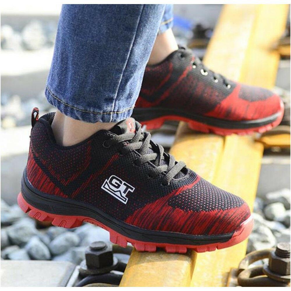 Fashion Men Work  Boots Steel Toe Shoes Indestructible Autumn Winter Sport Lightweight Shoes Work Sneakers -25