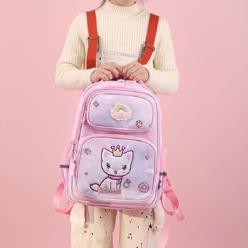 Cool Modern Nylon Book Bag For Big Class Elementary Kids Breathable And Spine-protecting