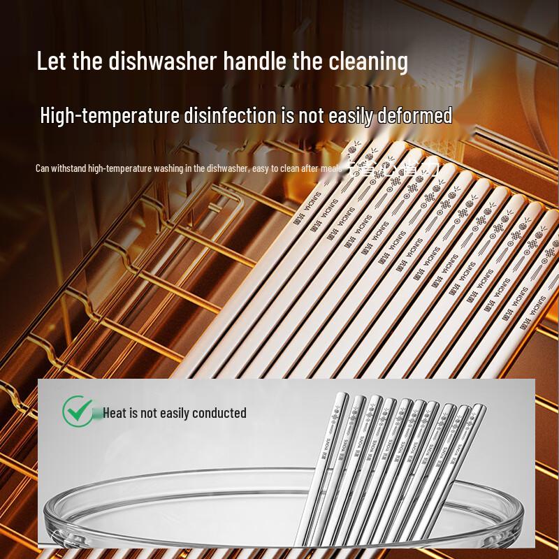 Shuangqiang Antibacterial Stainless Steel Chopsticks