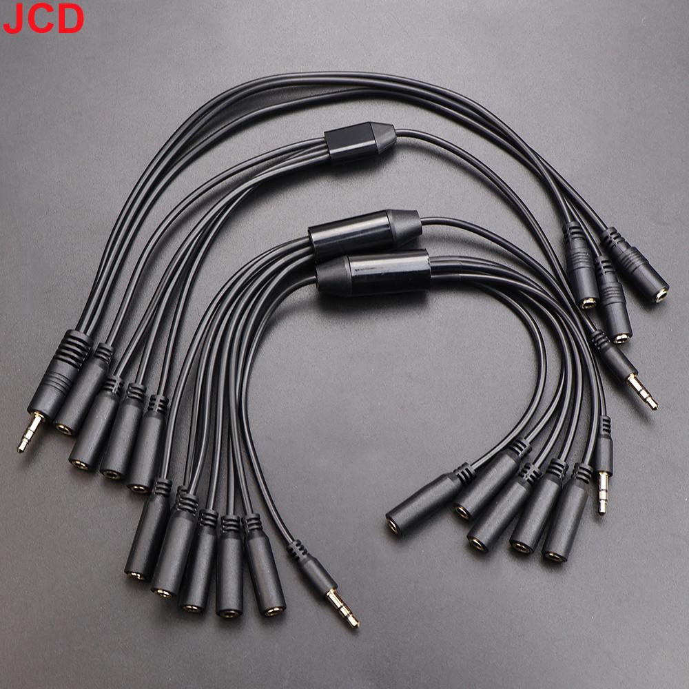JCD 3.5mm 1/8 TRS Male To 2/3/4/5/6 Port 3.5 Female Jack Headphone Splitter Cable Stereo AUX Audio Adapter For PC TV MP3 Speaker